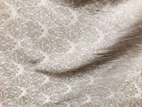NEW SALE Designer Brocade Satin Damask Fabric- Antique Rose Gold- By The yard - Fancy Styles Fabric Boutique