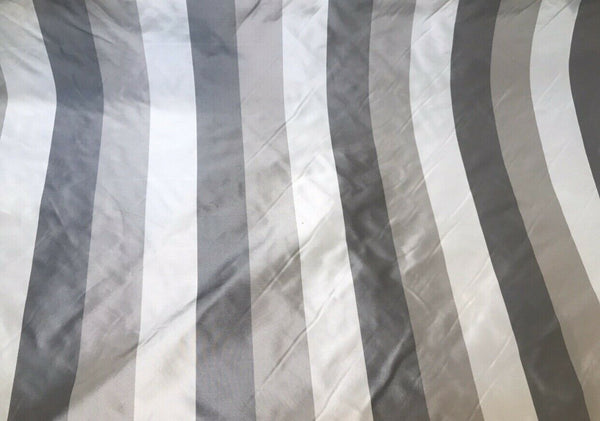 NEW! Lady Aubrey 100% Silk Taffeta Striped Stripes Drapery Fabric -Grey - Fancy Styles Fabric Pierre Frey Lee Jofa Brunschwig & Fils