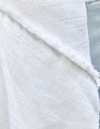 NEW! Upholstery Weight Linen Woven Fabric - White - Fancy Styles Fabric Boutique