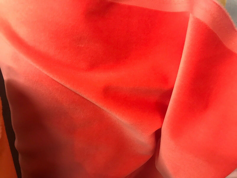NEW Belgium Velvet Upholstery Fabric - Soft Orange Coral- By The Yard - Fancy Styles Fabric Pierre Frey Lee Jofa Brunschwig & Fils