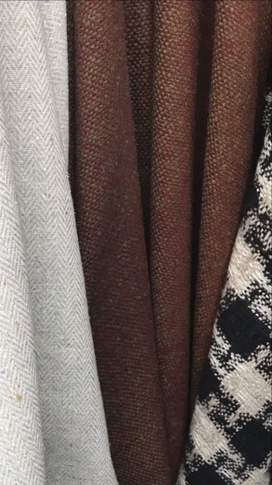 Designer Wool Blend Woven Coat Tweed Fabric - Brick & Green Melange- By The Yard - Fancy Styles Fabric Pierre Frey Lee Jofa Brunschwig & Fils