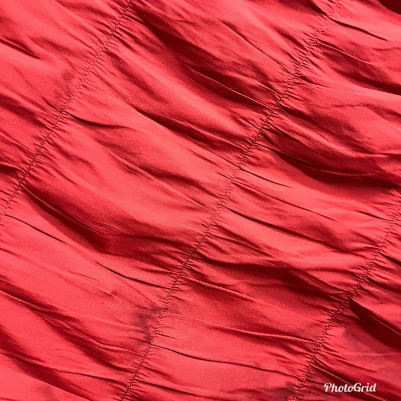 NEW! Lady Vivian 100% Silk Taffeta Ruched And Gathered Drapery Fabric - By The Yard -Red - Fancy Styles Fabric Pierre Frey Lee Jofa Brunschwig & Fils