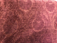SWATCH- Designer Velvet Chenille Burnout Fabric - Antique Red Floral - Fancy Styles Fabric Pierre Frey Lee Jofa Brunschwig & Fils