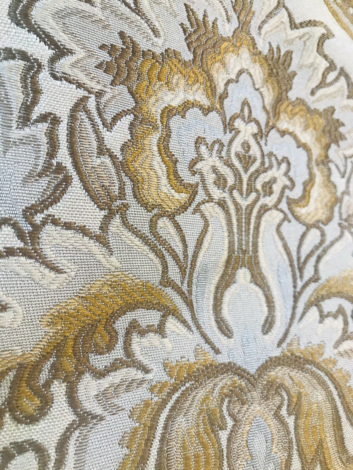 NEW! Sir Drew Brocade Damask French Upholstery Fabric- Camel, Cream, Taupe - Fancy Styles Fabric Pierre Frey Lee Jofa Brunschwig & Fils