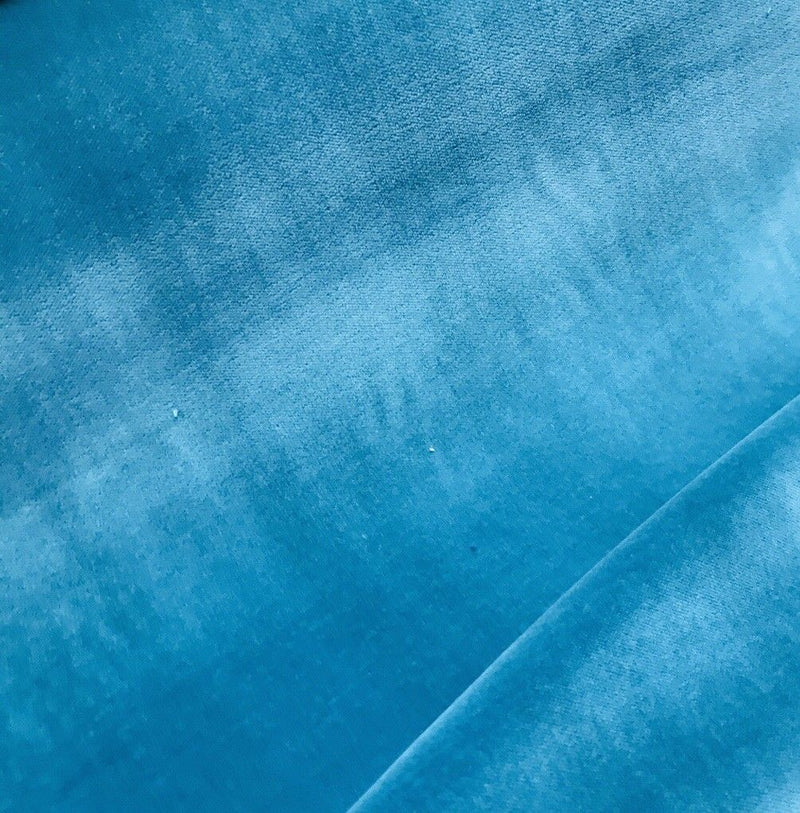 NEW Designer Soft Velvet Upholstery Fabric - Turquoise - By the yard - Fancy Styles Fabric Boutique