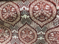 NEW SALE! Double Sided Burnout Chenille Velvet Fabric- Red Upholstery Damask - Fancy Styles Fabric Boutique