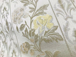 NEW Italian Brocade Satin Fabric- Ivory- Floral Upholstery Neoclassical Louis - Fancy Styles Fabric Pierre Frey Lee Jofa Brunschwig & Fils
