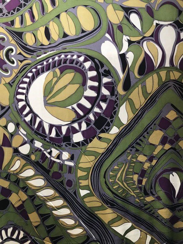 Close-Out Designer Retro Print 100% Silk Jersey Fabric - Fancy Styles Fabric Pierre Frey Lee Jofa