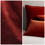 NEW Designer Velvet Upholstery And Drapery Fabric- Rust Red- Lightweight - Fancy Styles Fabric Pierre Frey Lee Jofa Brunschwig & Fils