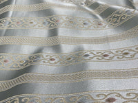 NEW Princess Avery Novelty Ritz Neoclassical Brocade Striped Satin Fabric - Louis Blue - Fancy Styles Fabric Pierre Frey Lee Jofa Brunschwig & Fils