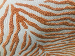 NEW Queen Claudia Designer Upholstery Heavyweight Burnout Zebra Chenille Fabric- Orange White BTY - Fancy Styles Fabric Pierre Frey Lee Jofa Brunschwig & Fils