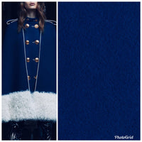 Designer Wool Woven Fabric Made In Italy Sold By The Yard- Jewel Blue - Fancy Styles Fabric Pierre Frey Lee Jofa Brunschwig & Fils