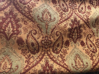 SWATCH Double Sided Burnout Kilim Rug Inspired Fabric- Red Orange Upholstery - Fancy Styles Fabric Pierre Frey Lee Jofa Brunschwig & Fils