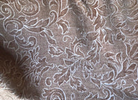 SALE! Designer Velvet Chenille Burnout Fabric - Antique Dusty Peach - Fancy Styles Fabric Pierre Frey Lee Jofa Brunschwig & Fils