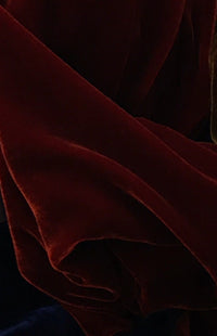 Designer Silk Rayon Velvet Fabric By the yard - Dark Rust - Fancy Styles Fabric Pierre Frey Lee Jofa Brunschwig & Fils