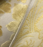 Italian Burnout Floral Chenille Velvet Upholstery Fabric - Soft Yellow - Fancy Styles Fabric Pierre Frey Lee Jofa Brunschwig & Fils