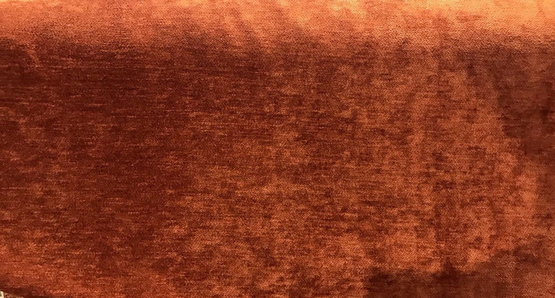 Designer Antique Inspired Chenille Velvet Fabric - Rust Brown Orange Upholstery - Fancy Styles Fabric Pierre Frey Lee Jofa