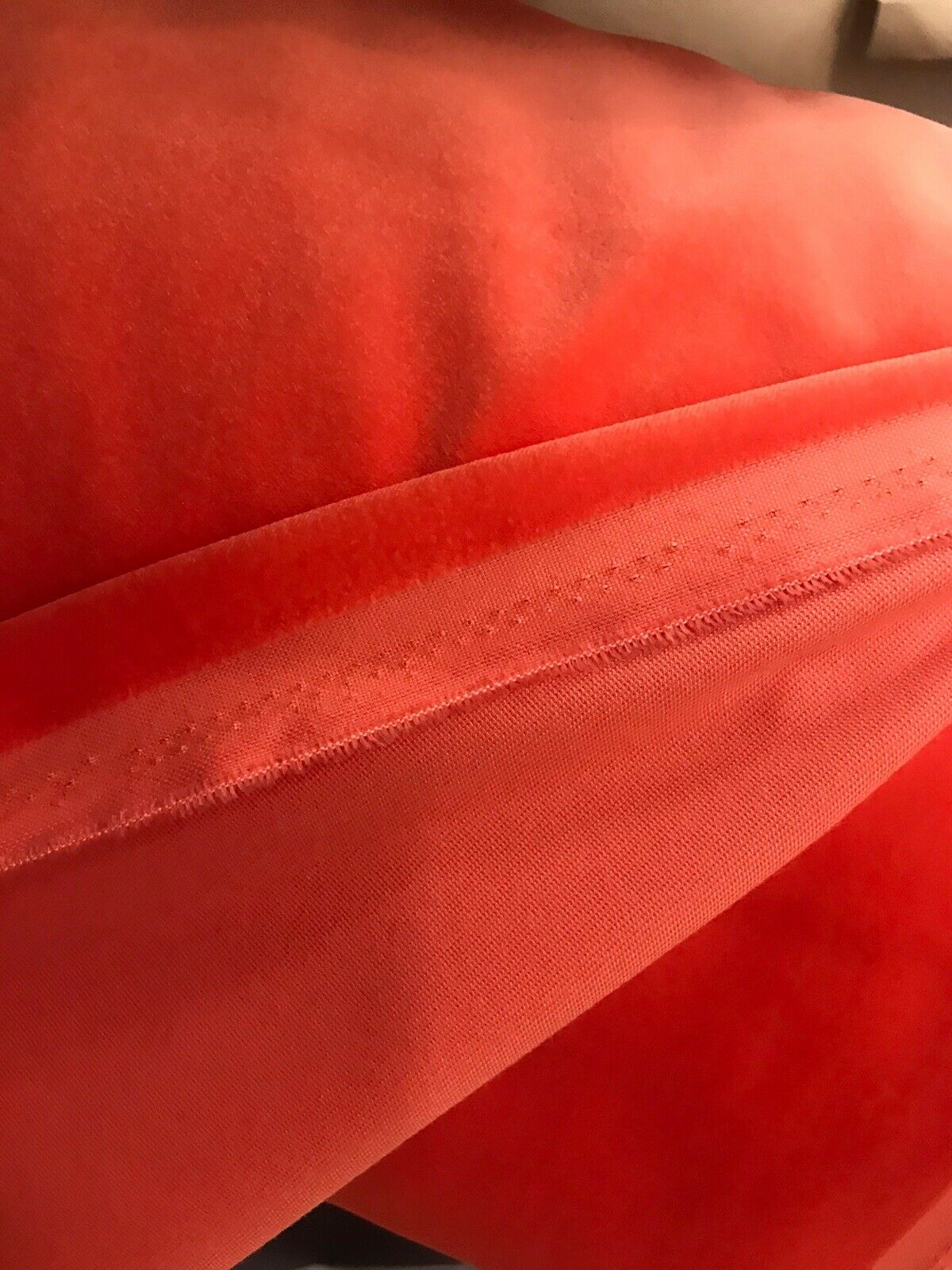 NEW Belgium Velvet Upholstery Fabric - Soft Orange Coral- By The Yard - Fancy Styles Fabric Pierre Frey Lee Jofa Brunschwig & Fils