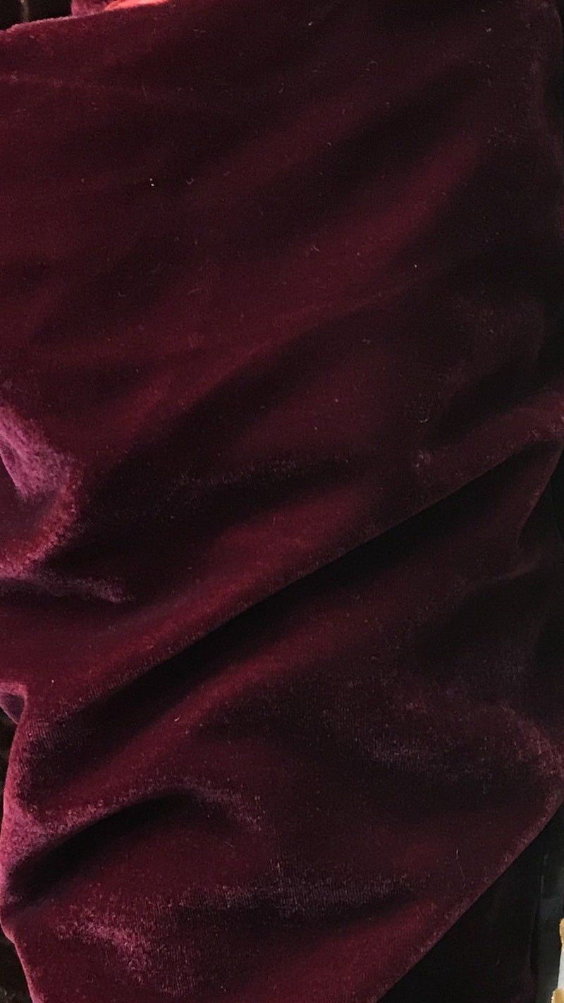 SALE! Miss Bonnie Designer Rayon Velvet Fabric - Antique Cabernet Red- By The Yard - Fancy Styles Fabric Pierre Frey Lee Jofa Brunschwig & Fils