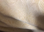 SWATCH Designer Floral Burnout Chenille Velvet Fabric - Brocade- Cream - Fancy Styles Fabric Pierre Frey Lee Jofa Brunschwig & Fils