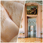 NEW SALE! Designer Brocade Jacquard Fabric- Peach Pink Floral - Fancy Styles Fabric Pierre Frey Lee Jofa Brunschwig & Fils