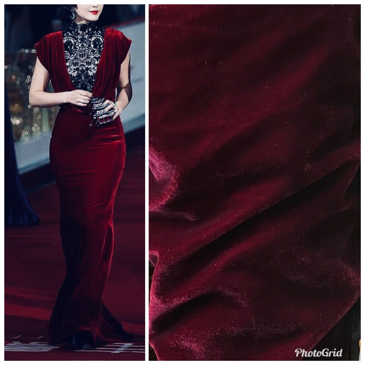 SALE! Miss Bonnie Designer Rayon Velvet Fabric - Antique Cabernet Red- By The Yard - Fancy Styles Fabric Pierre Frey Lee Jofa Brunschwig & Fils