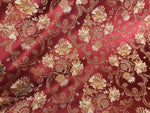 NEW Lady Dezmelda Designer Brocade Jacquard Fabric- Roses Floral-  Upholstery- Gold LLPBY0001