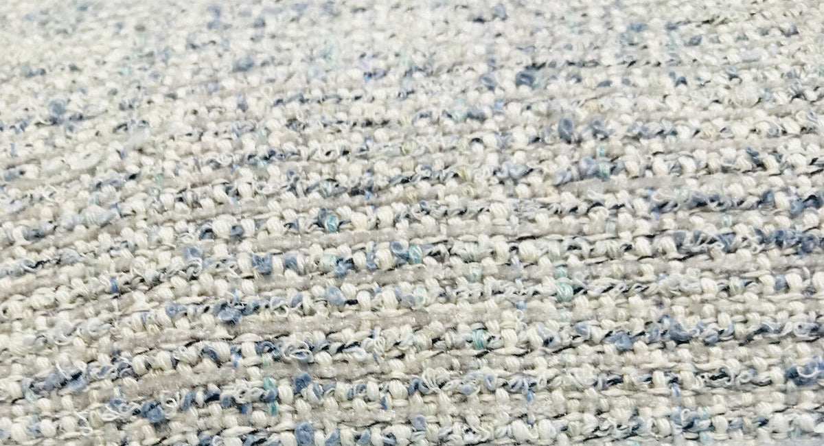 Designer Upholstery Heavyweight Tweed Fabric- Light Blue- Pillow, BTY, Sample - Fancy Styles Fabric Pierre Frey Lee Jofa Brunschwig & Fils