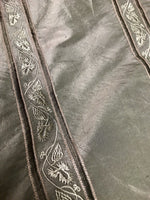 SALE! 100% Silk Taffeta Drapery Embroidery Fabric - Khaki Green Striped - Fancy Styles Fabric Boutique