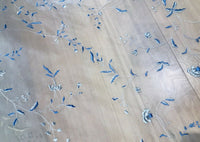 Princess Delphine 100% Silk Voile Organza Sheer Embroidery Drapery Fabric- Floral White & Blue - Fancy Styles Fabric Pierre Frey Lee Jofa Brunschwig & Fils