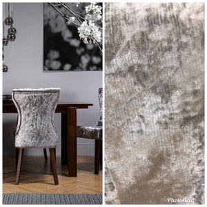 Designer Italian Crushed Velvet Chenille Upholstery Fabric - Silver Gray - Fancy Styles Fabric Pierre Frey Lee Jofa Brunschwig & Fils