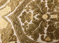 NEW Double Sided Burnout Chenille Velvet Fabric- Mustard Yellow- Upholstery - Fancy Styles Fabric Boutique