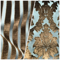 Made In Italy Burnout Damask Chenille Velvet Fabric Stripes - Upholstery - Fancy Styles Fabric Pierre Frey Lee Jofa Brunschwig & Fils