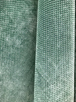 NEW Designer Velvet Checkered Upholstery Fabric - Spearmint Green- By the yard - Fancy Styles Fabric Pierre Frey Lee Jofa Brunschwig & Fils