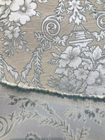 NEW! Lady Valerie Designer Brocade Satin Fabric - Yellow Neoclassical Floral Upholstery Damask - Fancy Styles Fabric Pierre Frey Lee Jofa Brunschwig & Fils