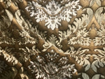 Designer Burnout Damask Cut Velvet Fabric Metallic Gold & Beige Drapery - Fancy Styles Fabric Pierre Frey Lee Jofa