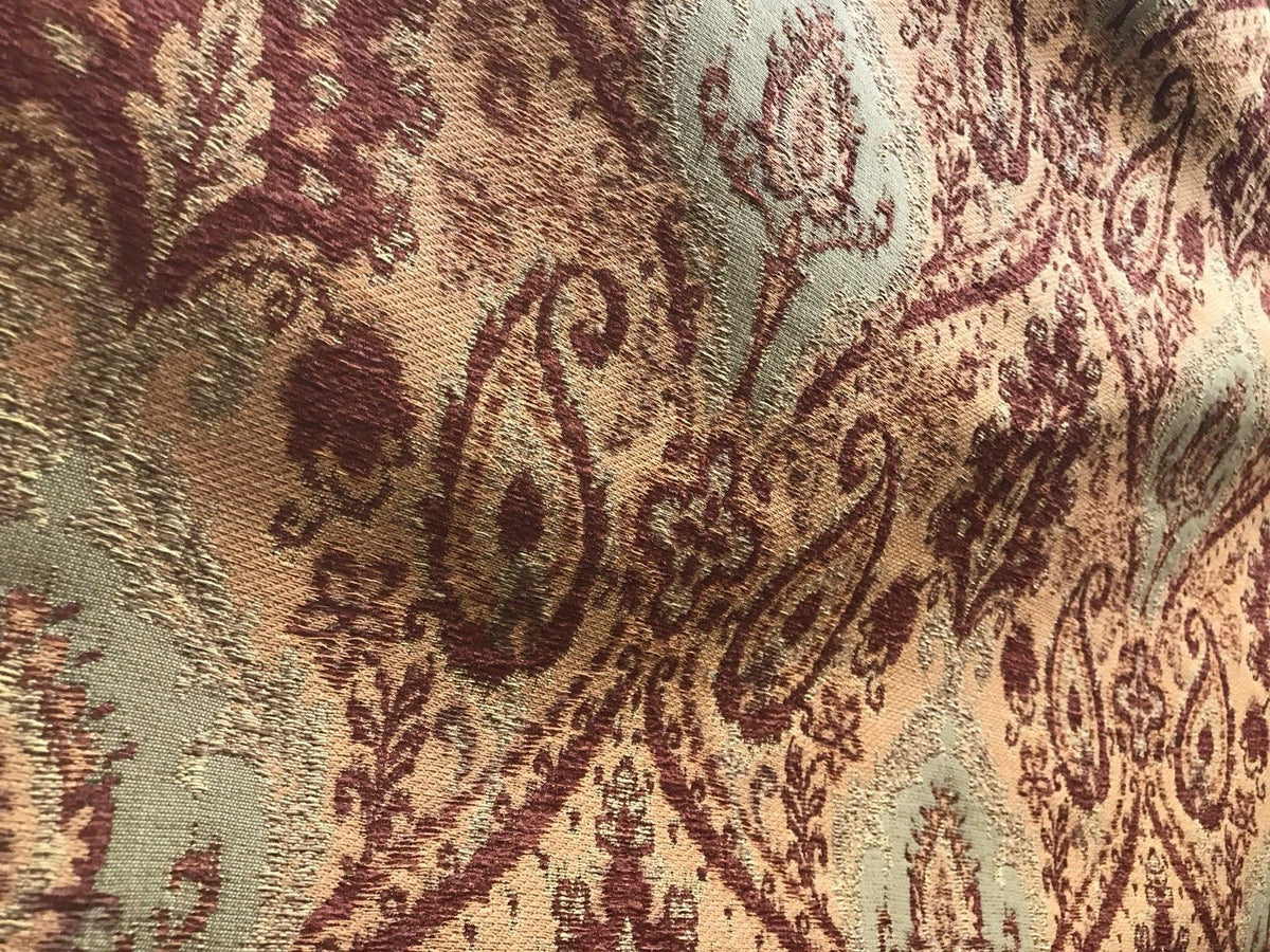 SWATCH Double Sided Burnout Kilim Rug Inspired Fabric- Red Orange Upholstery - Fancy Styles Fabric Pierre Frey Lee Jofa Brunschwig & Fils