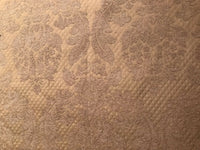 NEW Quilted Burnout Chenille Velvet Fabric- Taupe And Gold- Upholstery - Fancy Styles Fabric Pierre Frey Lee Jofa Brunschwig & Fils