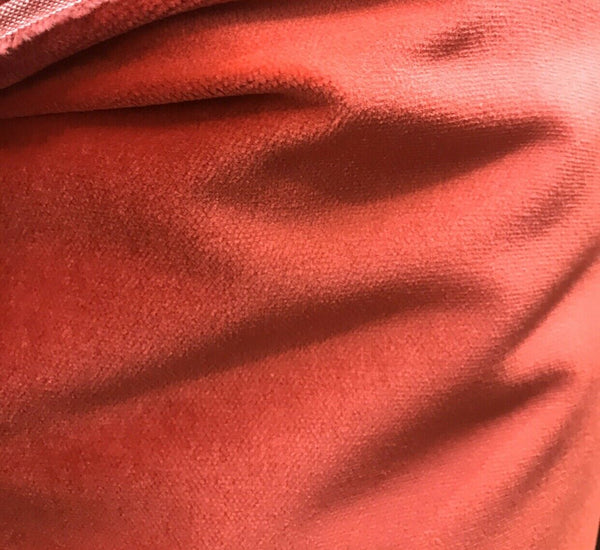 NEW! Designer Velvet Upholstery Fabric - Coral Red - Fancy Styles Fabric Pierre Frey Lee Jofa Brunschwig & Fils