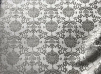 SWATCH Designer Satin Burnout Chenille Velvet Fabric - Gray Upholstery Damask - Fancy Styles Fabric Pierre Frey Lee Jofa Brunschwig & Fils