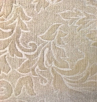 SWATCH Designer Floral Burnout Chenille Velvet Fabric - Brocade- Cream - Fancy Styles Fabric Pierre Frey Lee Jofa Brunschwig & Fils