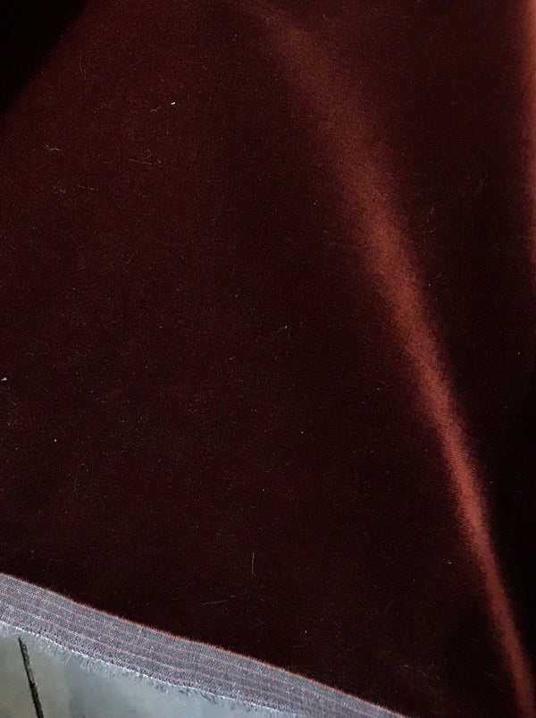 Designer Upholstery Velvet Fabric - Dark Rust Red - Upholstery- By The Yard - Fancy Styles Fabric Pierre Frey Lee Jofa Brunschwig & Fils