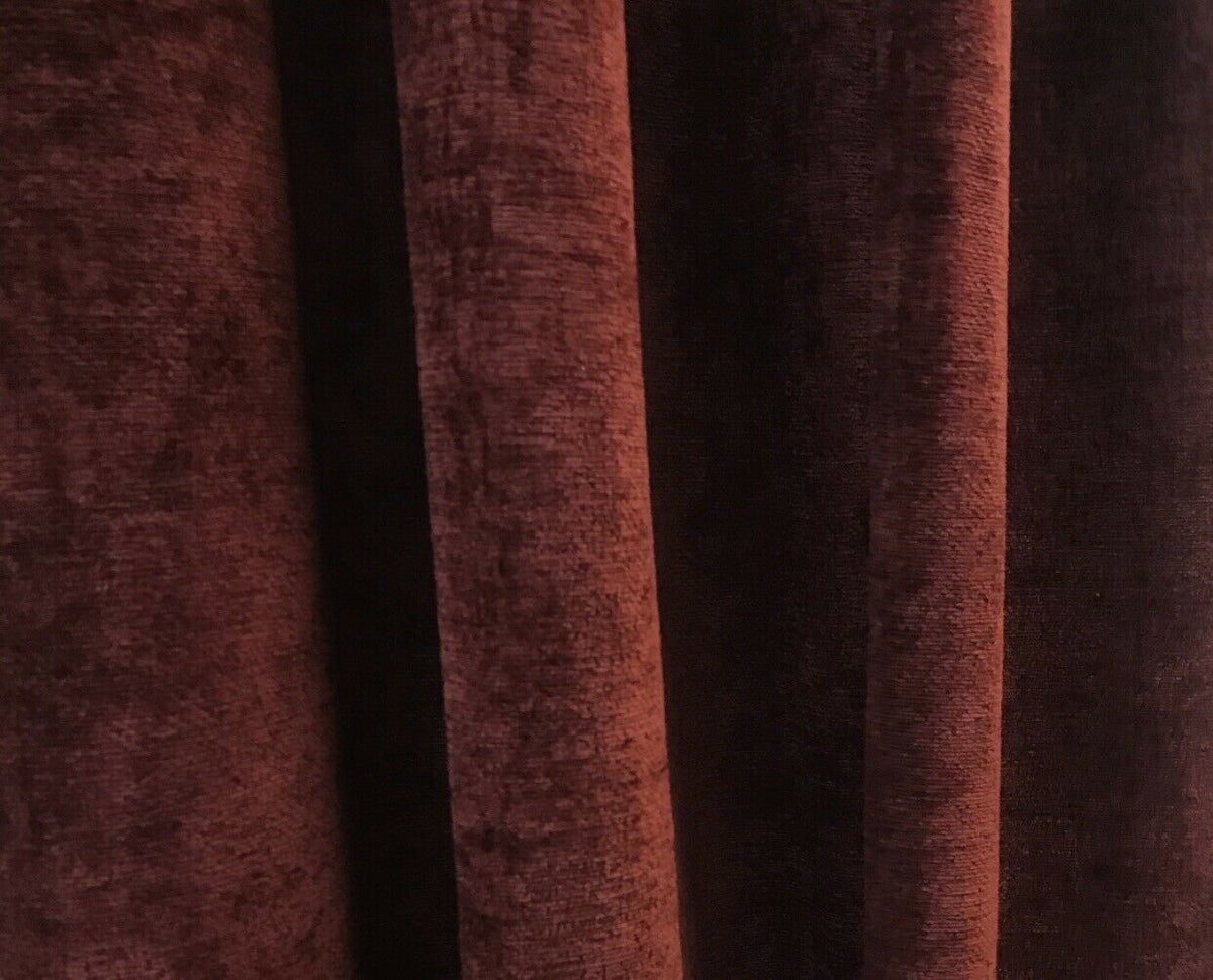 NEW! Designer Super Thick And Soft Chenille Velvet Fabric - Borolo Wine Red BTY - Fancy Styles Fabric Pierre Frey Lee Jofa Brunschwig & Fils