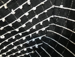 Interior Design Yarn Loop 100% Silk Fabric Black And White - Fancy Styles Fabric Pierre Frey Lee Jofa Brunschwig & Fils