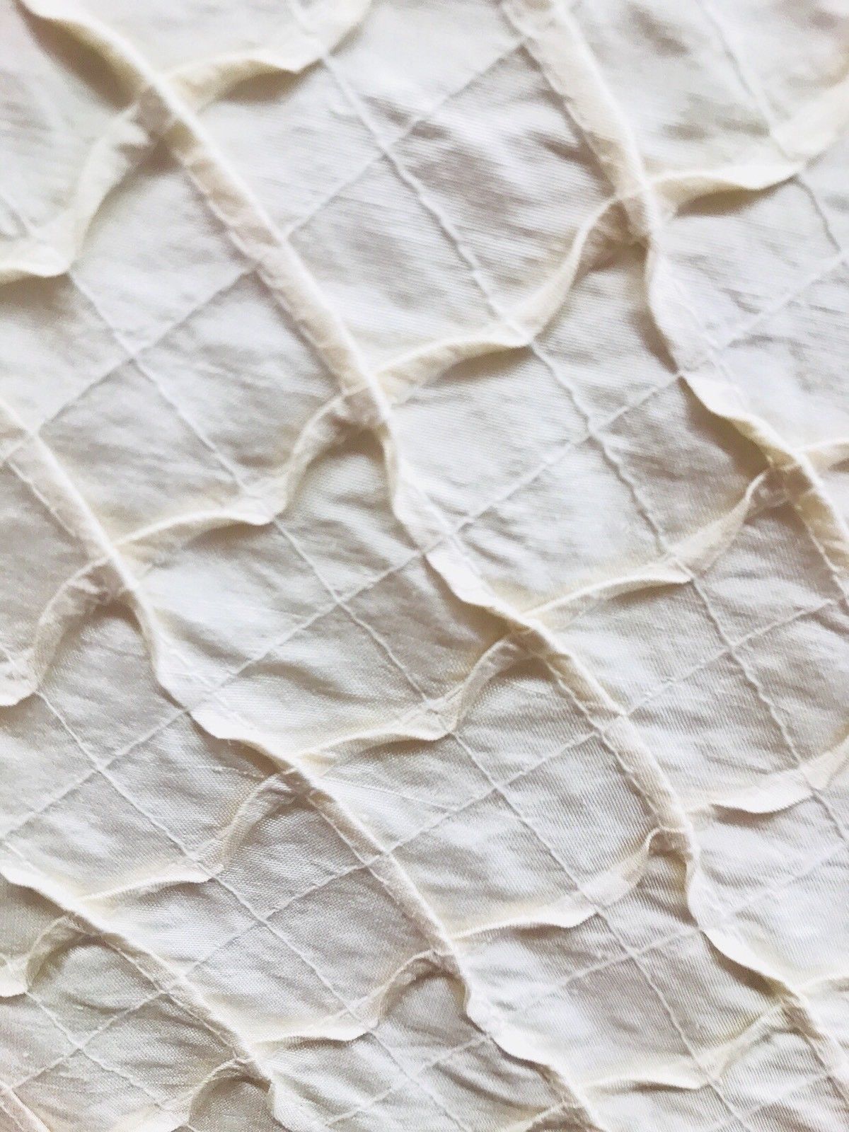 Designer 100% Silk Taffeta Quilted Drapery Fabric- Ivory- Sold By The Yard - Fancy Styles Fabric Pierre Frey Lee Jofa