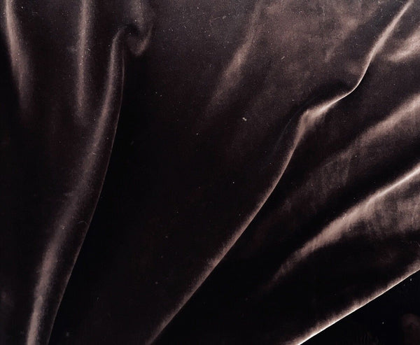 Designer Heavy Weight Velvet Upholstery Fabric- Chocolate Brown By The Yard - Fancy Styles Fabric Pierre Frey Lee Jofa