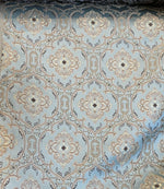 NEW! Princess Nina Designer Brocade Satin Damask Drapery & Upholstery Fabric- Duck Egg Blue - Fancy Styles Fabric Pierre Frey Lee Jofa Brunschwig & Fils