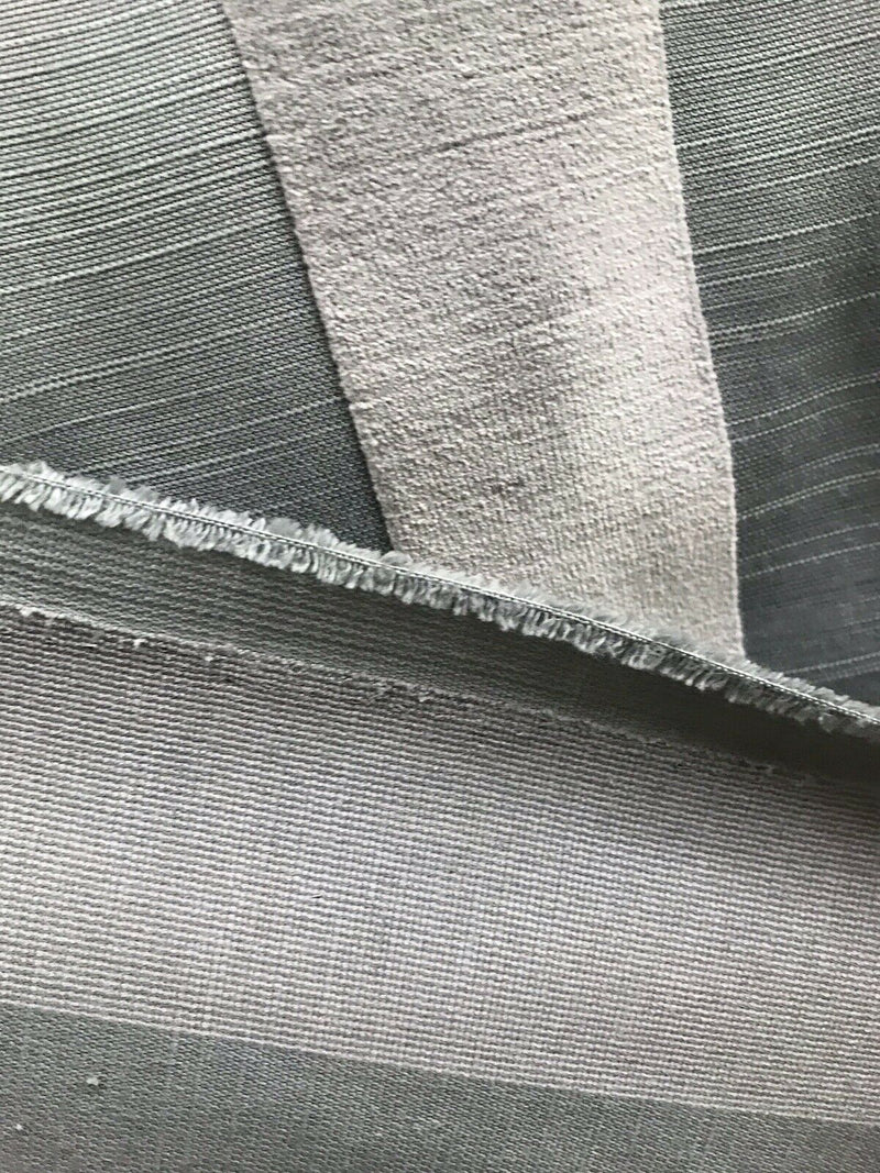 NEW Lady Adriana Designer Velvet Striped Drapery & Upholstery Fabric - Gray BTY - Fancy Styles Fabric Pierre Frey Lee Jofa Brunschwig & Fils