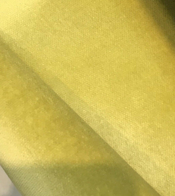 NEW! Designer Heavy Weight Velvet Upholstery Fabric - Soft- Yellow - Fancy Styles Fabric Pierre Frey Lee Jofa Brunschwig & Fils