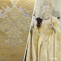 Italian Burnout Floral Chenille Velvet Upholstery Fabric - Soft Yellow - Fancy Styles Fabric Pierre Frey Lee Jofa Brunschwig & Fils